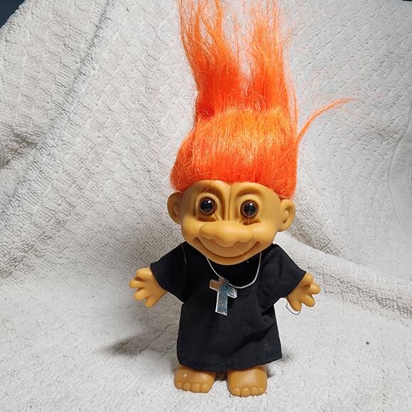 Vintage Russ Priest Preacher Clergy Catholic ORANGW hair w/Cross - Picture 1 of 3